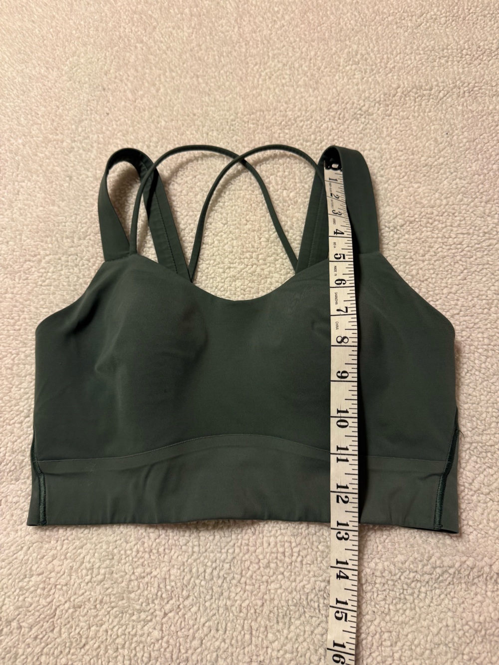Lululemon Like a Cloud Longline Bra Dark Forest Green - Picture 4 of 10